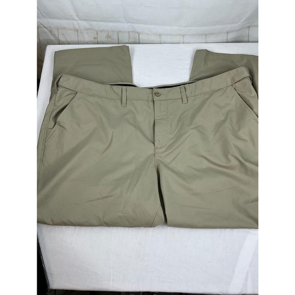 COPY - Men’s Fila Sport Golf Khaki Chino Pants Size 50 Beige Straight Leg Flat … - Picture 1 of 5